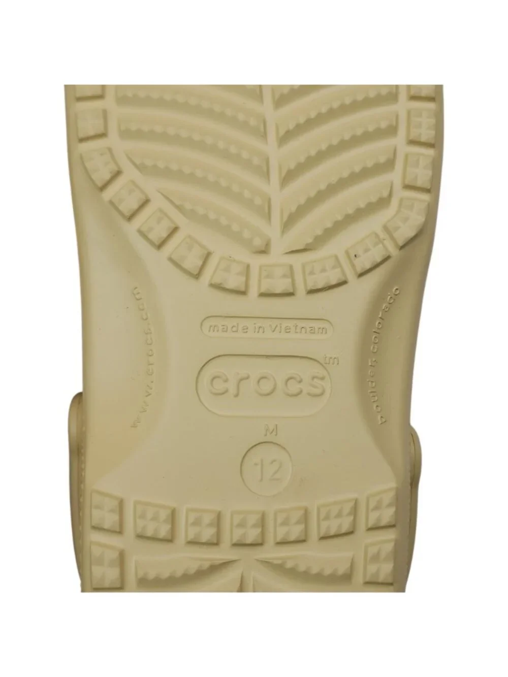 Crocs Classic Lockdown Clog Beige With Red Details Mens Size 12 Adjustable Strap